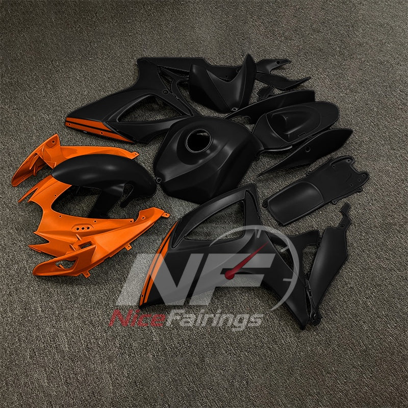 For Suzuki GSXR600 GSXR750 K6 2006-2007 ABS Body Kit Black Gray Street Track Fairings | NiceFairings - front angle image
