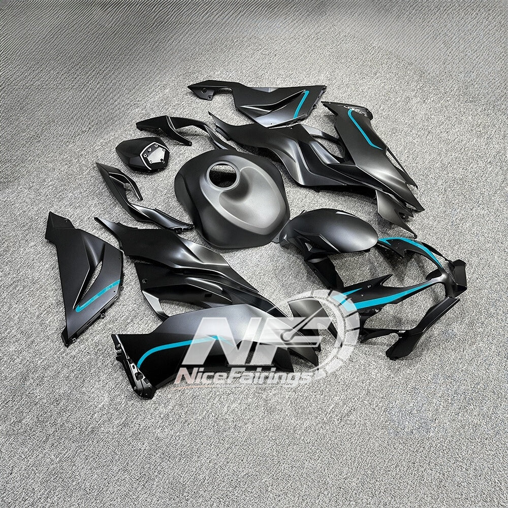 Kawasaki Ninja ZX-6R 636 2019-2023 Custom Fairings Aftermarket Panels Tank Cover | NiceFairings - front angle image