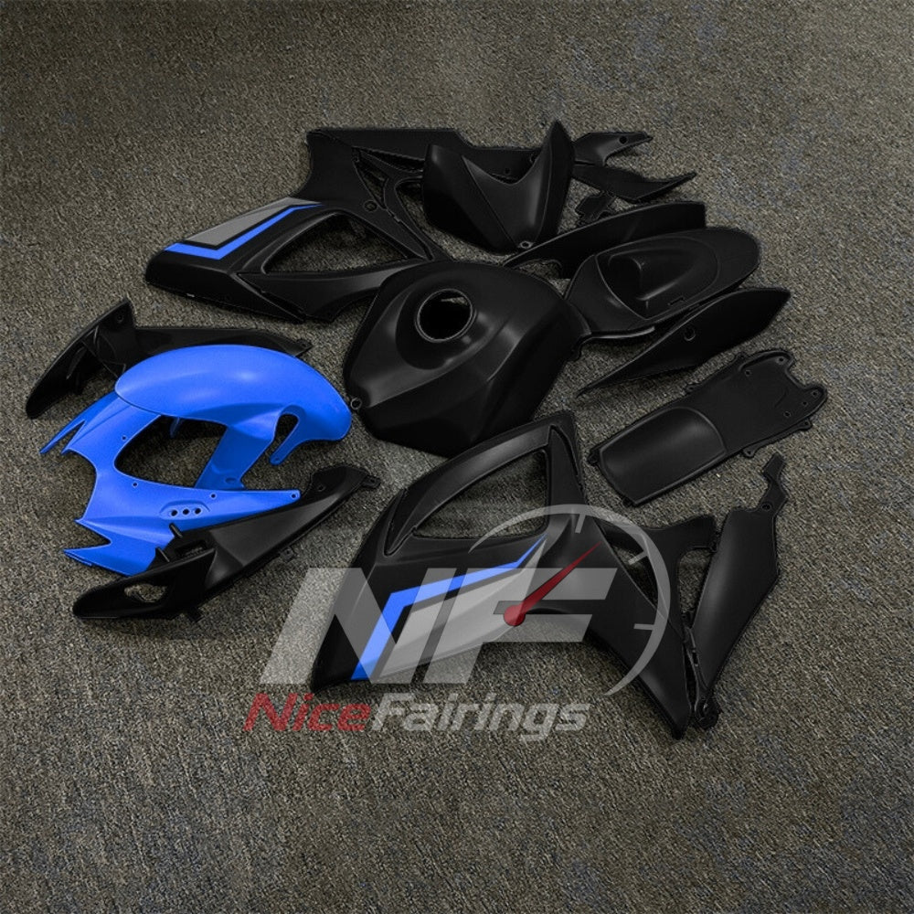 For Suzuki GSX-R600 GSX-R750 K6 2006-2007 Custom Fairings Black Gray ABS Sportbike Plastics | NiceFairings - front angle image