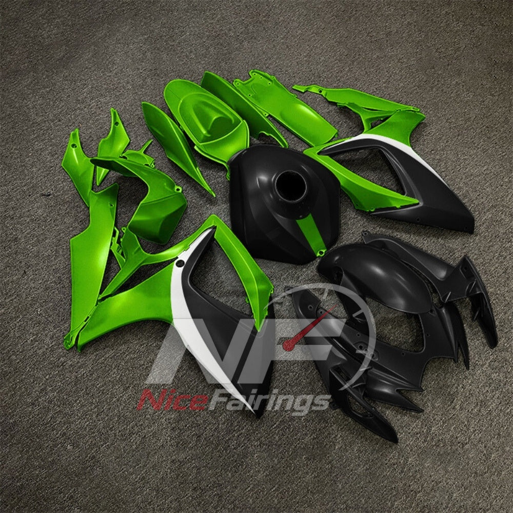 For Suzuki GSXR600 GSXR750 K6 2006-2007 Painted ABS Fairings Black Gray Complete Bodywork | NiceFairings - front angle image
