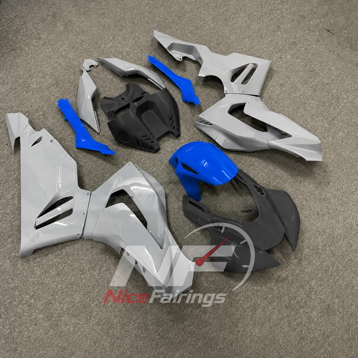 White Blue Black ABS fairing kit for Honda CBR1000RR-R 2020-2023, design C01-P12 - image 2