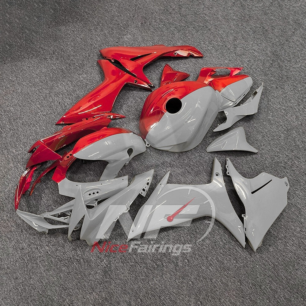 For Suzuki GSX-R600 GSX-R750 K11 2011-2016 Custom Fairings Red Black ABS Sportbike Plastics | NiceFairings - front angle image