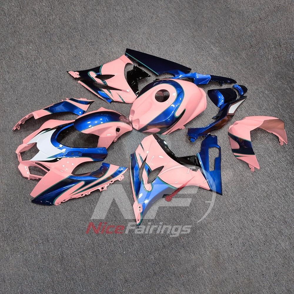 For Suzuki GSX-R1000 K17 2017-2026 Sportbike Fairing Set Red Blue Custom Painted Plastics | NiceFairings - front angle image