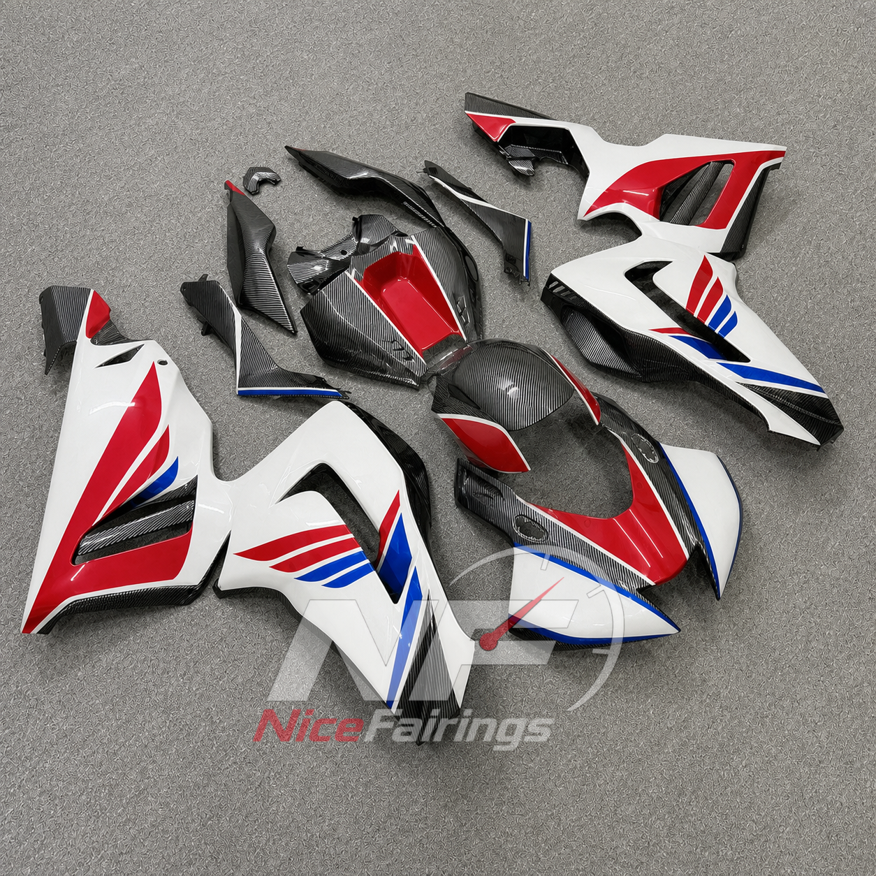 White Red Black Blue ABS fairing kit for Honda CBR1000RR-R 2020-2023, design A03-P03 - image 2