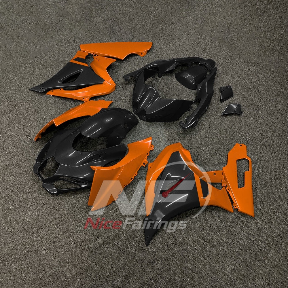 For Suzuki GSX-R1000 K17 17-26 Custom Fairings Orange Black ABS Sportbike Plastics | NiceFairings - front angle image