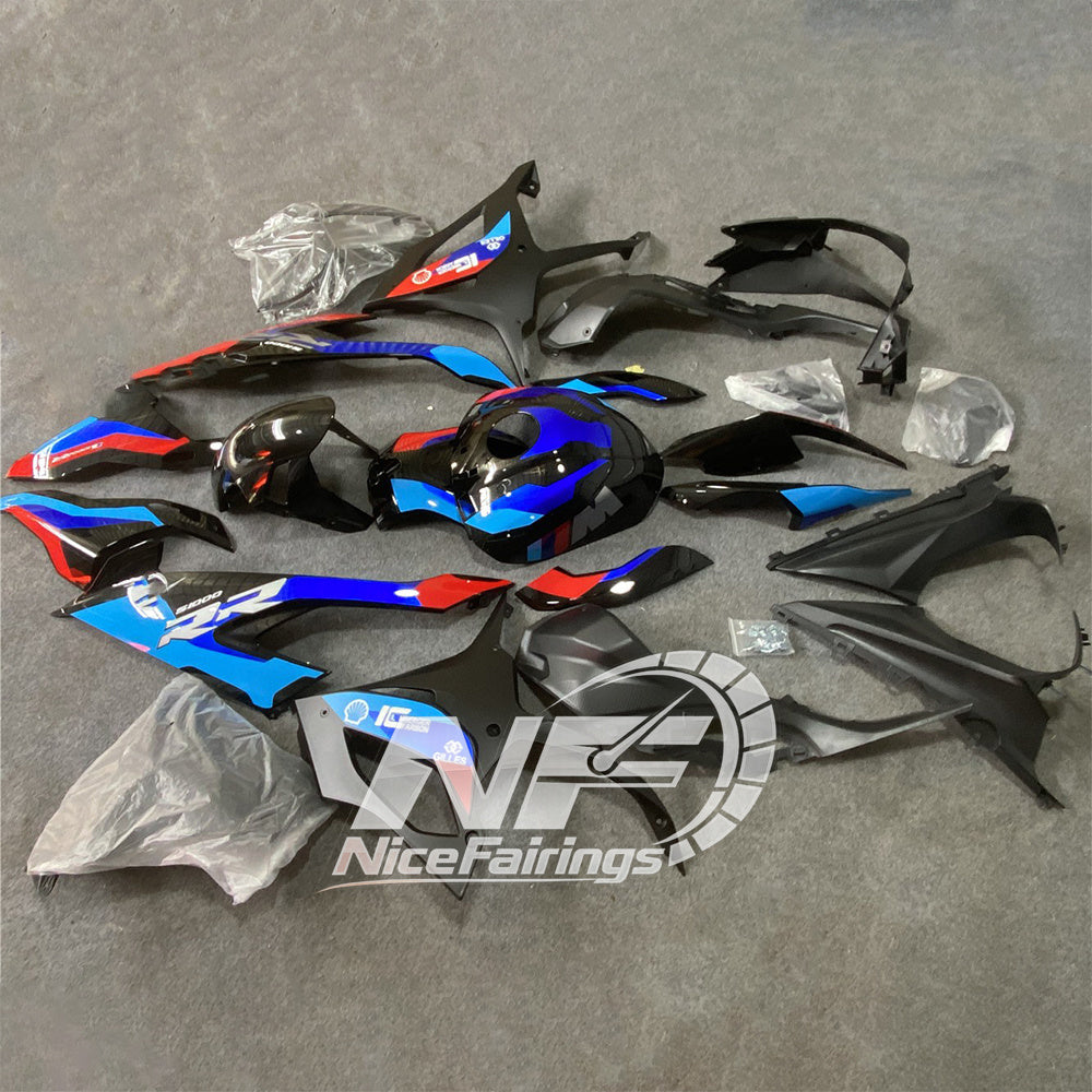 For BMW S1000RR 2019-2022 M Motorsport Motorcycle Fairing Kit, Aftermarket ABS Body Panels | NiceFairings - front angle image