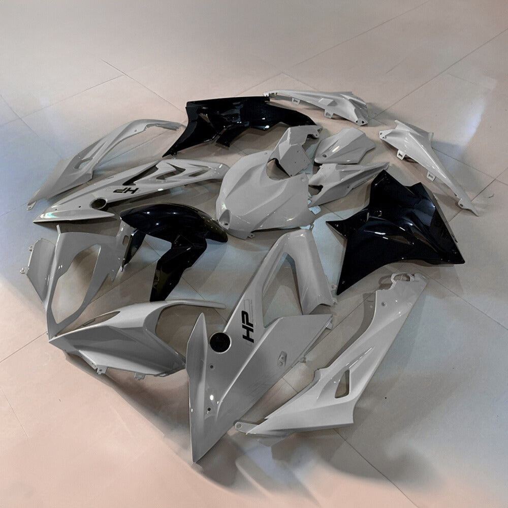 For BMW S1000RR 2017-2018 Custom Graphics Standard No Tank Cover Motorcycle Fairing Kit, Aftermarket ABS Body Panels | NiceFairings - front angle image