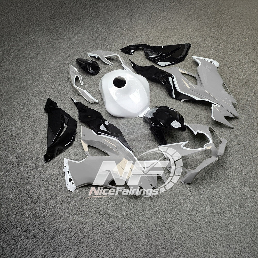 For Kawasaki Ninja ZX-6R 636 2019-2023 Custom Fairings Pearl White Premium Edition | NiceFairings - front angle image