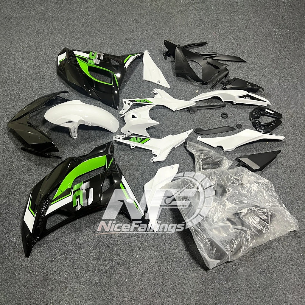 Ninja 650 ER-6F 2017-2019 Replacement Fairing Set lime green | NiceFairings - front angle image