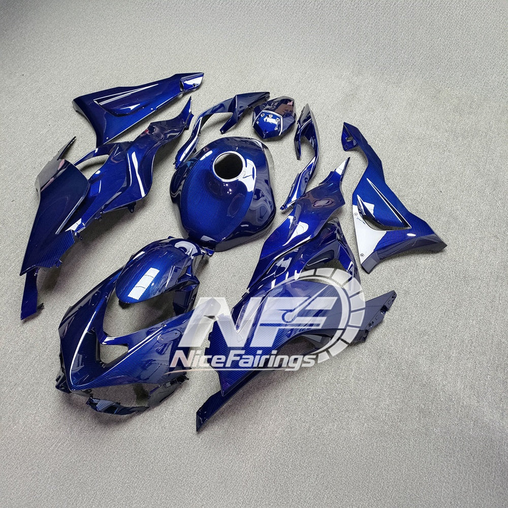 For Kawasaki ZX-6R 636 2024-2025 Replacement Fairing Set Matte Black Signature Edition | NiceFairings - front angle image
