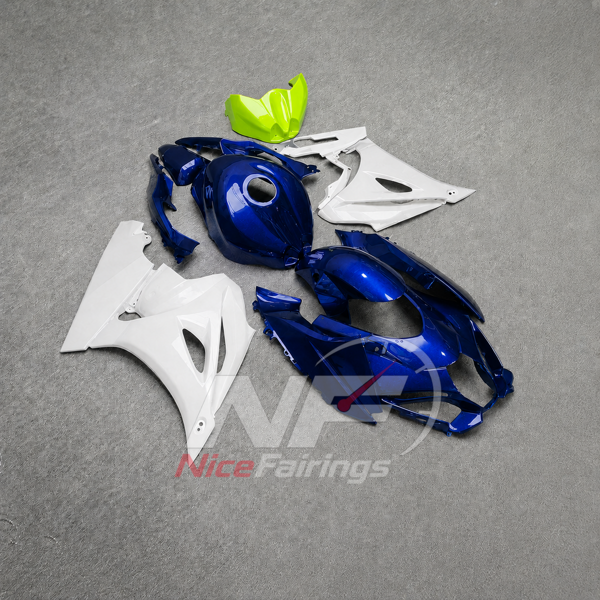 For Suzuki GSXR1000 K17 2017-2026 K17 Painted ABS Fairings Blue Black Complete Bodywork | NiceFairings - front angle image