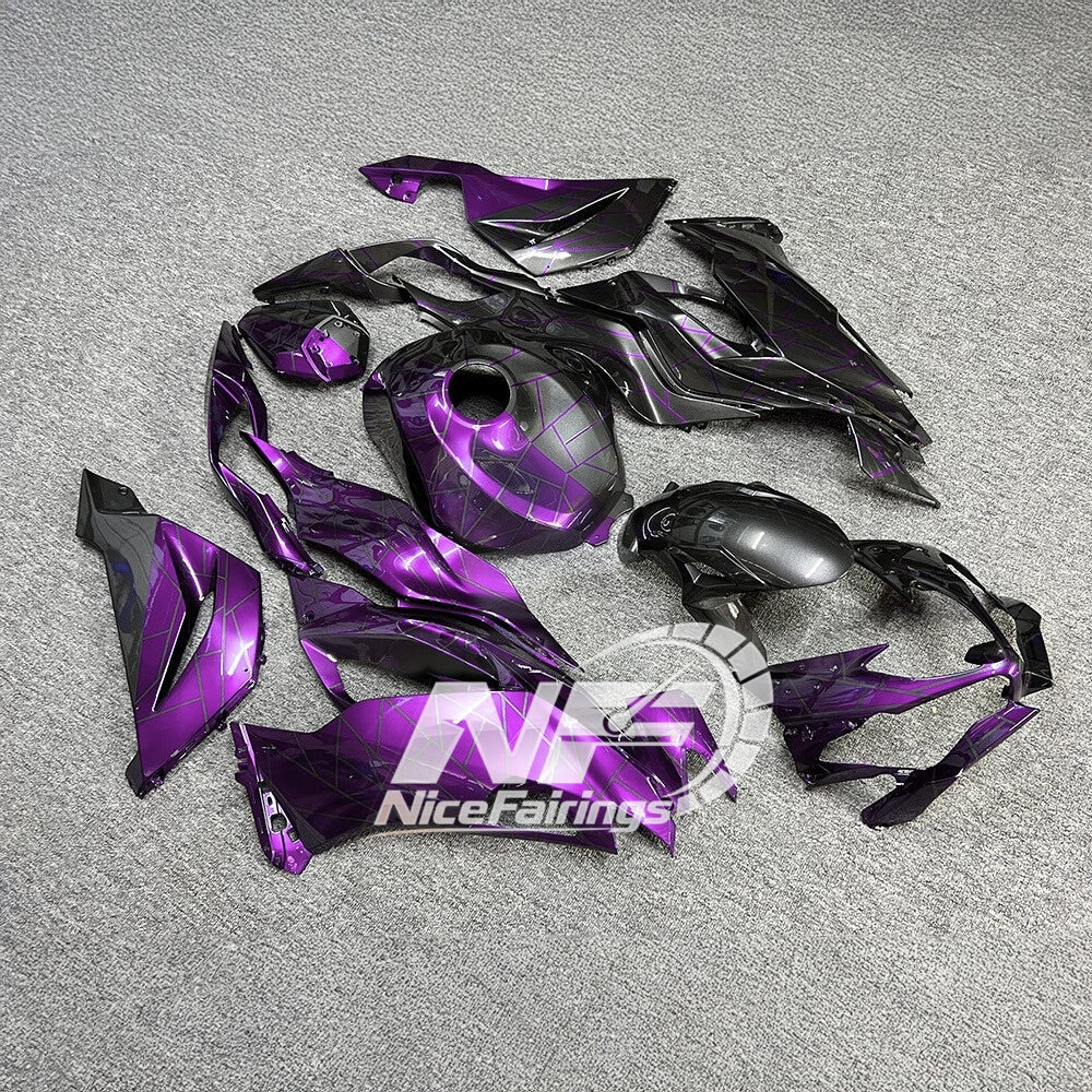 For Kawasaki ZX-6R 636 2019-2023 Replacement Fairing Set Matte Black Special Edition | NiceFairings - front angle image