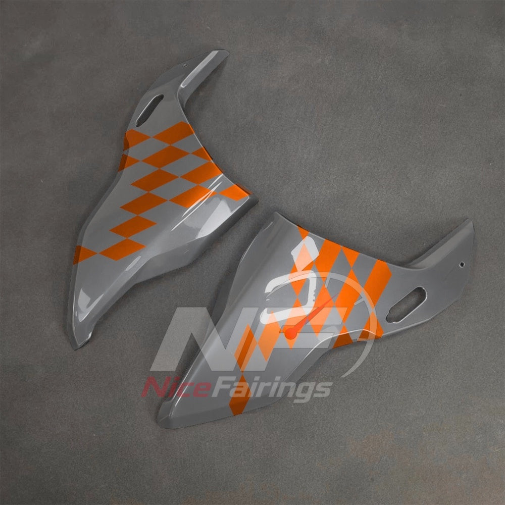 For BMW S1000RR 2025-2026 Orange Black Painted ABS Fairings with Complete Replacement Bodywork | NiceFairings - front angle image