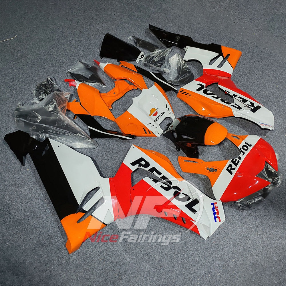 Repsol Orange White Black ABS fairing kit for Honda CBR1000RR-R 2020-2023, design W01-P10 - image 2