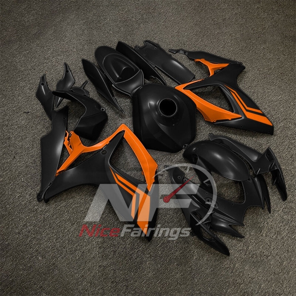 For Suzuki GSXR600 GSXR750 K6 2006-2007 Painted ABS Fairings Black Gray Complete Bodywork | NiceFairings - front angle image