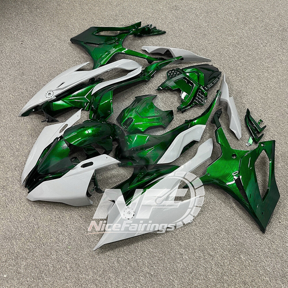 For BMW S1000RR 2019-2022 Lime Yellow Full Fairing Kit, Painted ABS Motorcycle Plastics | NiceFairings - front angle image