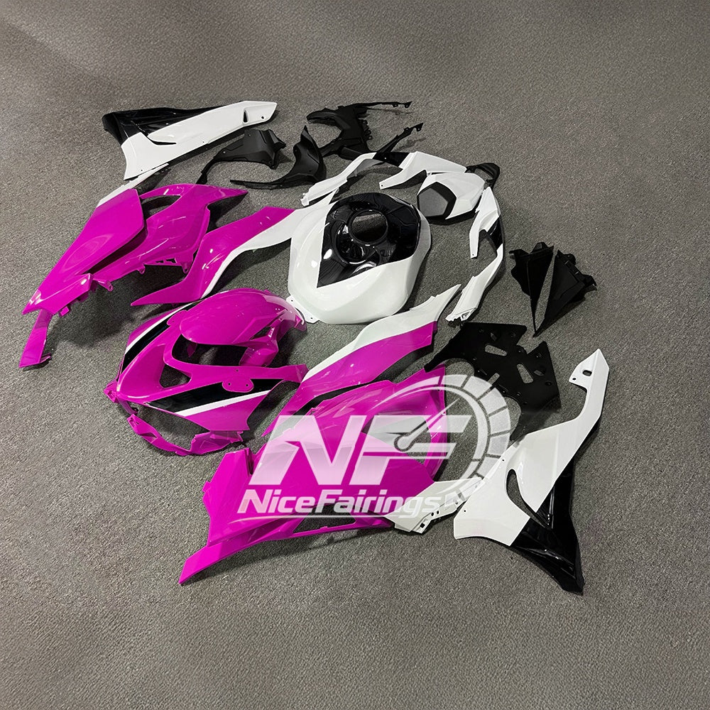 For Kawasaki Ninja ZX-6R 636 2024-2025 Custom Fairings White Blue Tank Cover | NiceFairings - front angle image