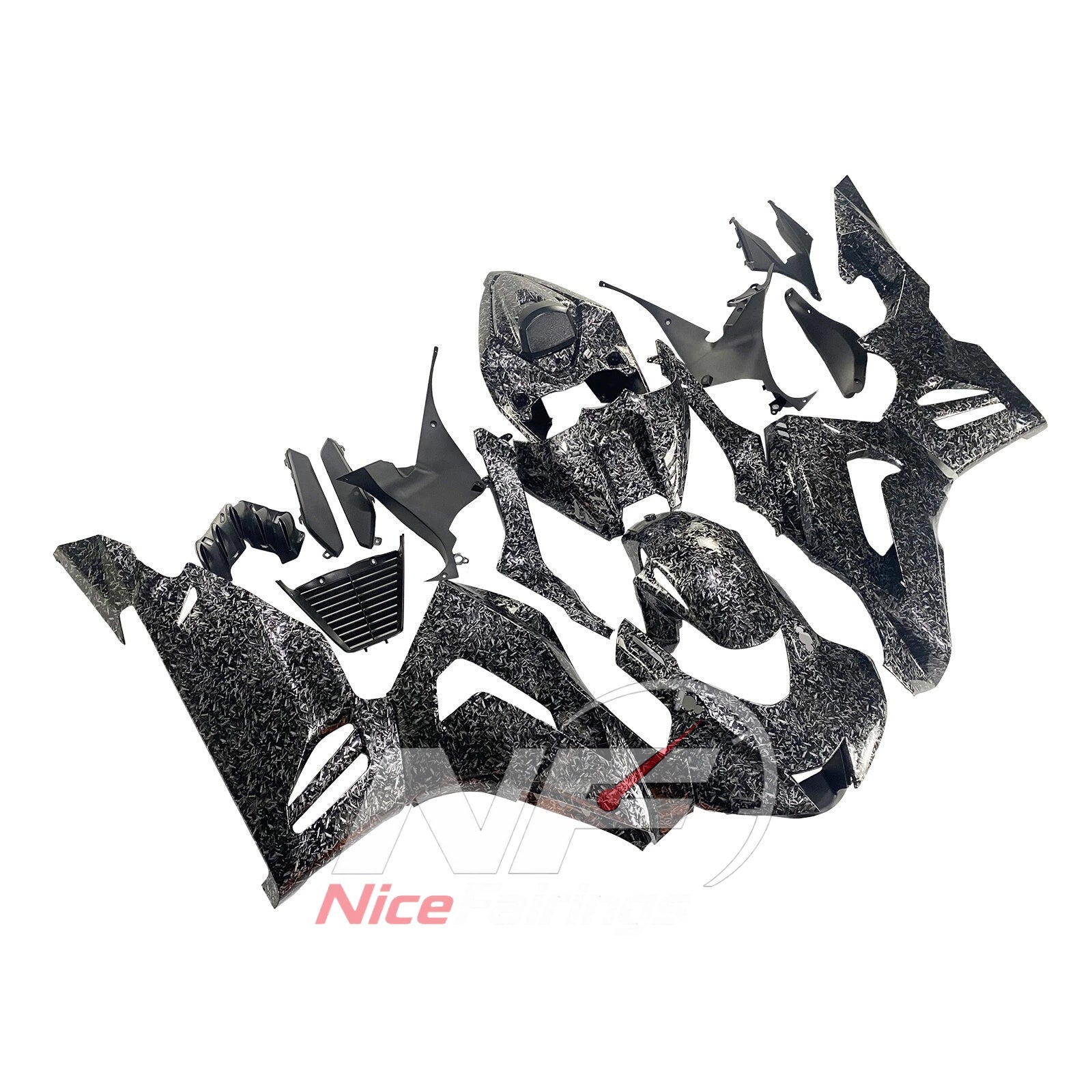 Carbon Black White ABS fairing kit for Honda CBR1000RR-R 2020-2023, design A04-P04 - image 2