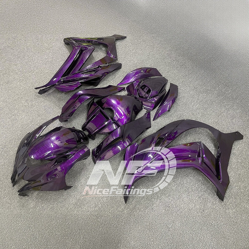 For KAWASAKI ZX10R 2016-2020 Purple A011 Custom ABS Fairing Kit | NiceFairings - front angle image
