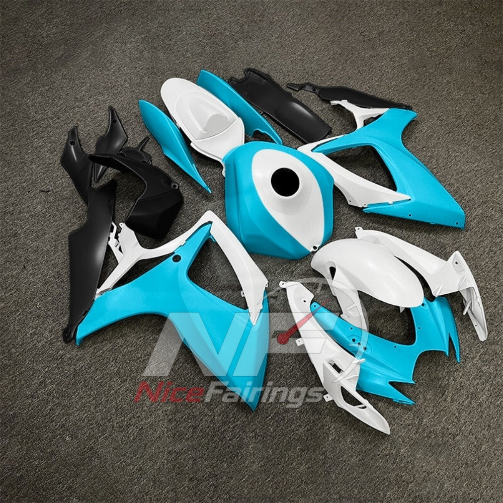 For Suzuki GSX-R600 GSX-R750 K6 2006-2007 Custom Fairings Gray ABS Sportbike Plastics | NiceFairings - front angle image