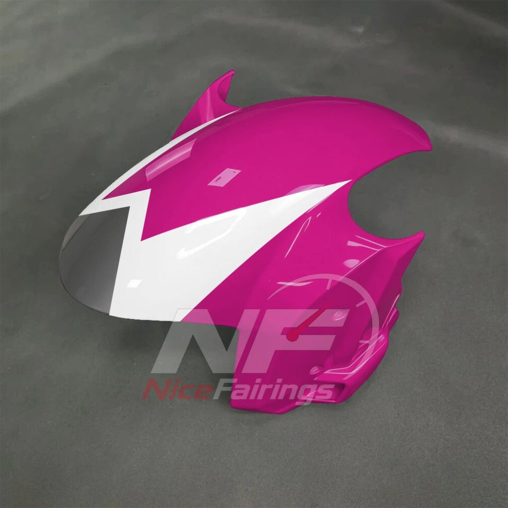 For BMW S1000RR 2025-2026 Pink Black Sportbike Fairing Set with Custom Painted Plastics | NiceFairings - front angle image