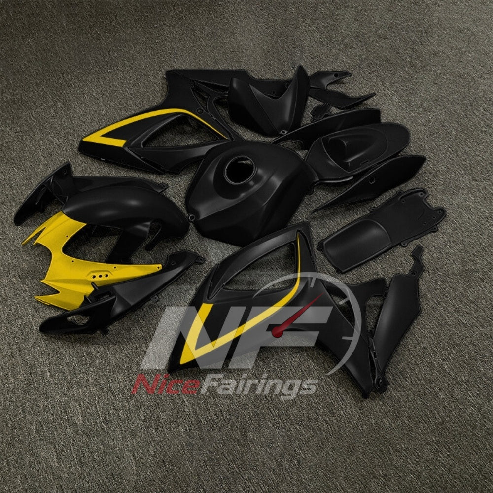 For Suzuki GSXR600 GSXR750 K6 2006-2007 Painted ABS Fairings Black Gray Complete Bodywork | NiceFairings - front angle image