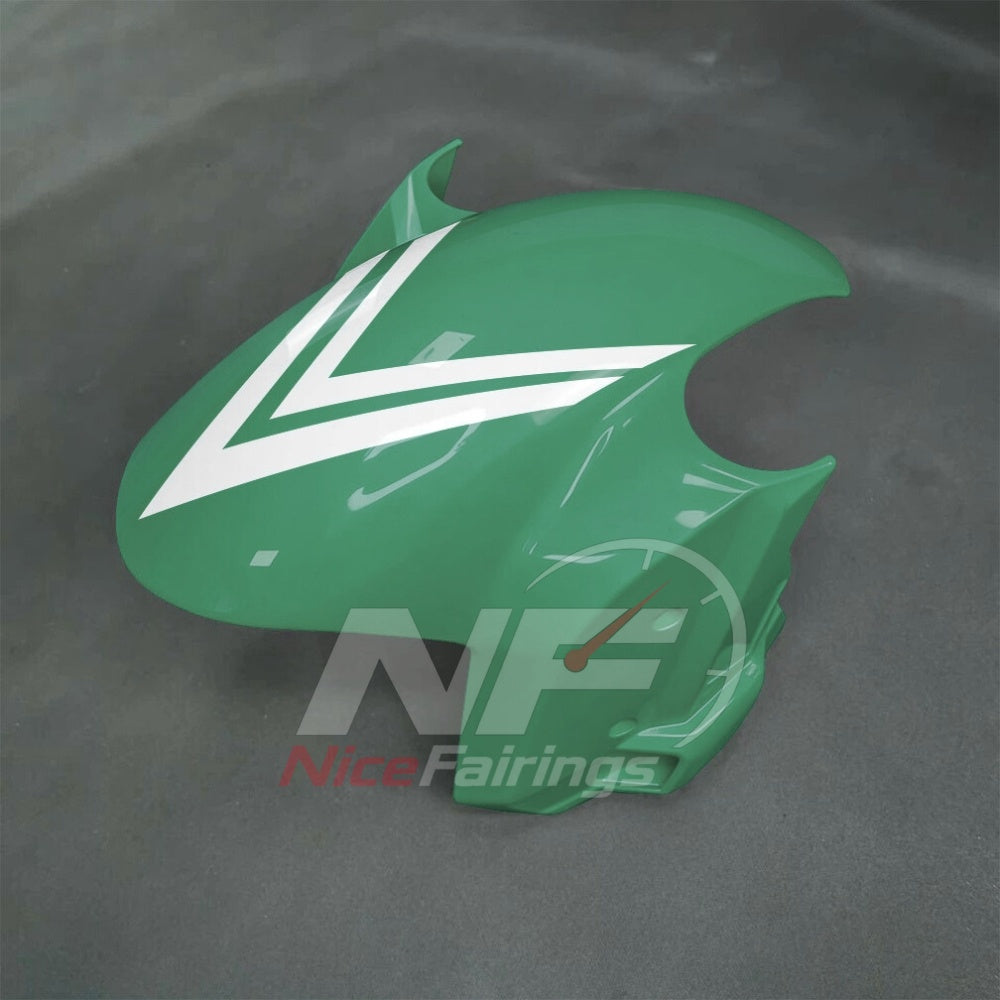 For BMW S1000RR 2025-2026 Green Black ABS Body Kit with Street and Track Fairing Panels | NiceFairings - front angle image