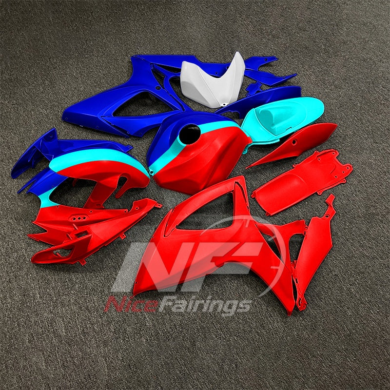 For Suzuki GSXR600 GSXR750 K6 2006-2007 ABS Fairing Kit Gray Blue Painted Bodywork | NiceFairings - front angle image