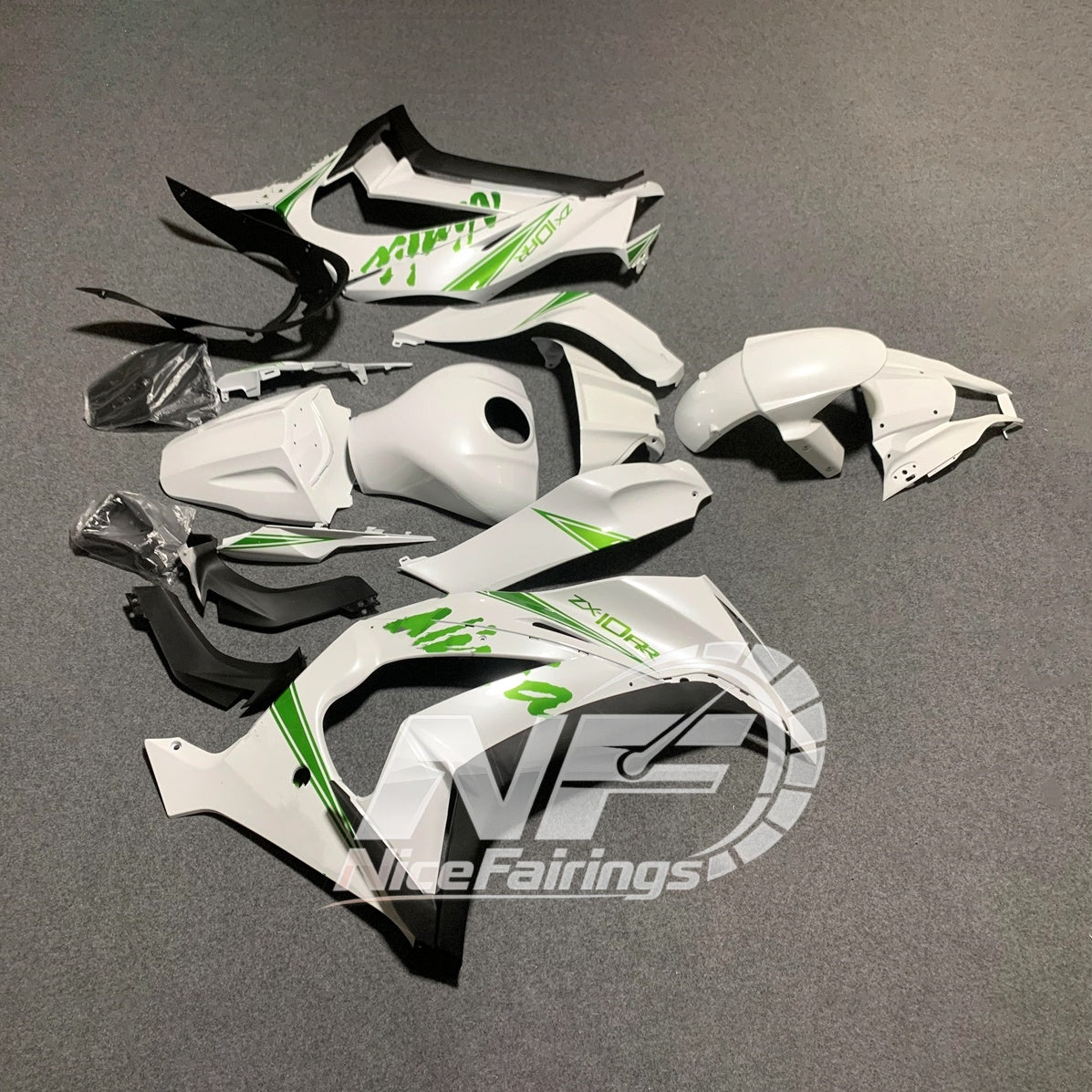 For KAWASAKI Ninja ZX10R 2011-2015 Complete Fairing Set | NiceFairings - front angle image
