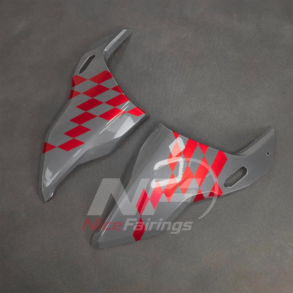 For BMW S1000RR 2025-2026 Red Black ABS Body Kit with Street and Track Fairing Panels | NiceFairings - front angle image