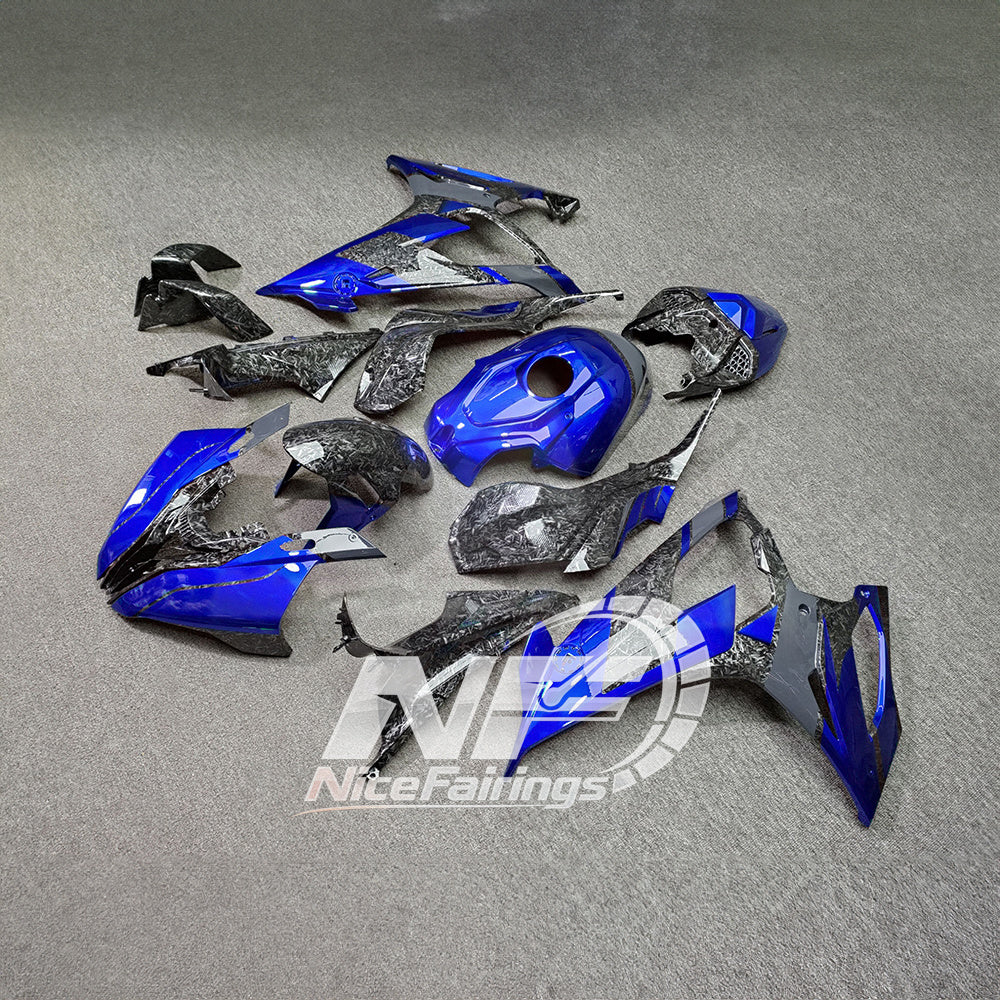 For BMW S1000RR 2019-2022 Blue Silver Elite Edition Custom Painted ABS Body Kit For Street Or Track | NiceFairings - front angle image