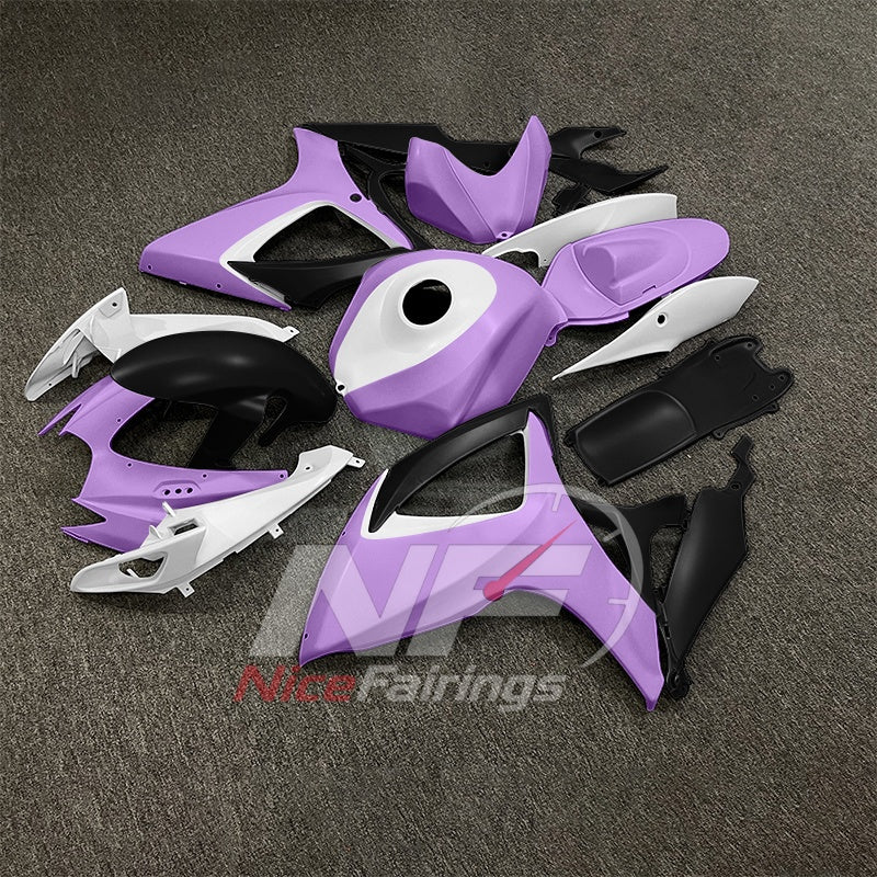 For Suzuki GSX-R600 GSX-R750 K6 2006-2007 Sportbike Fairing Set Black Custom Painted Plastics | NiceFairings - front angle image