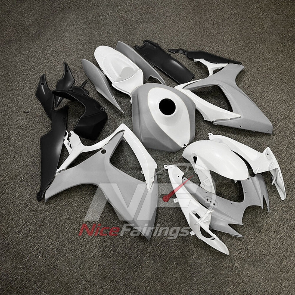 For Suzuki GSXR600 GSXR750 K6 2006-2007 ABS Body Kit Gray Black Street Track Fairings | NiceFairings - front angle image