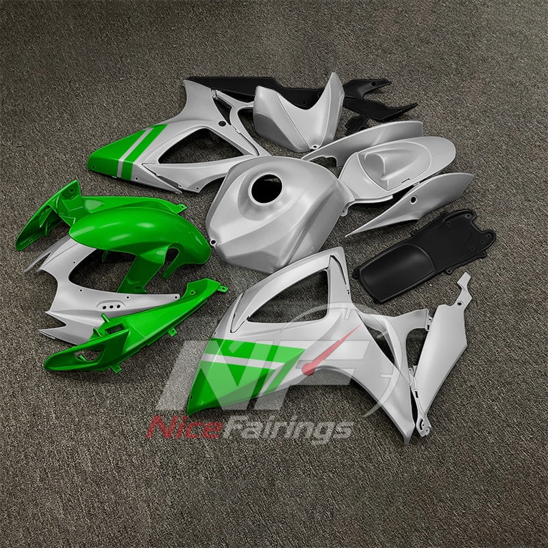 For Suzuki GSXR600 GSXR750 K6 2006-2007 Motorcycle Fairing Kit Gray Black Body Panels | NiceFairings - front angle image