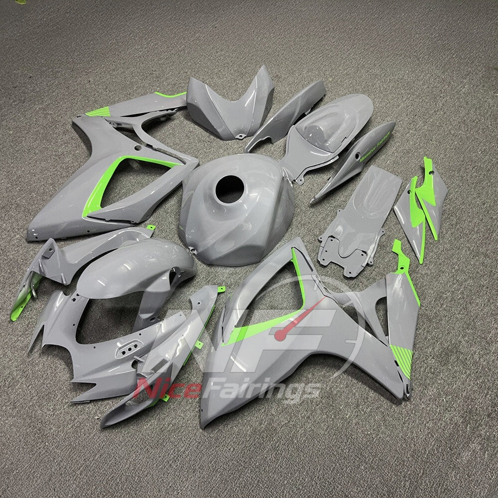For Suzuki GSXR600 GSXR750 K6 2006-2007 Painted ABS Fairings Gray Complete Bodywork | NiceFairings - front angle image