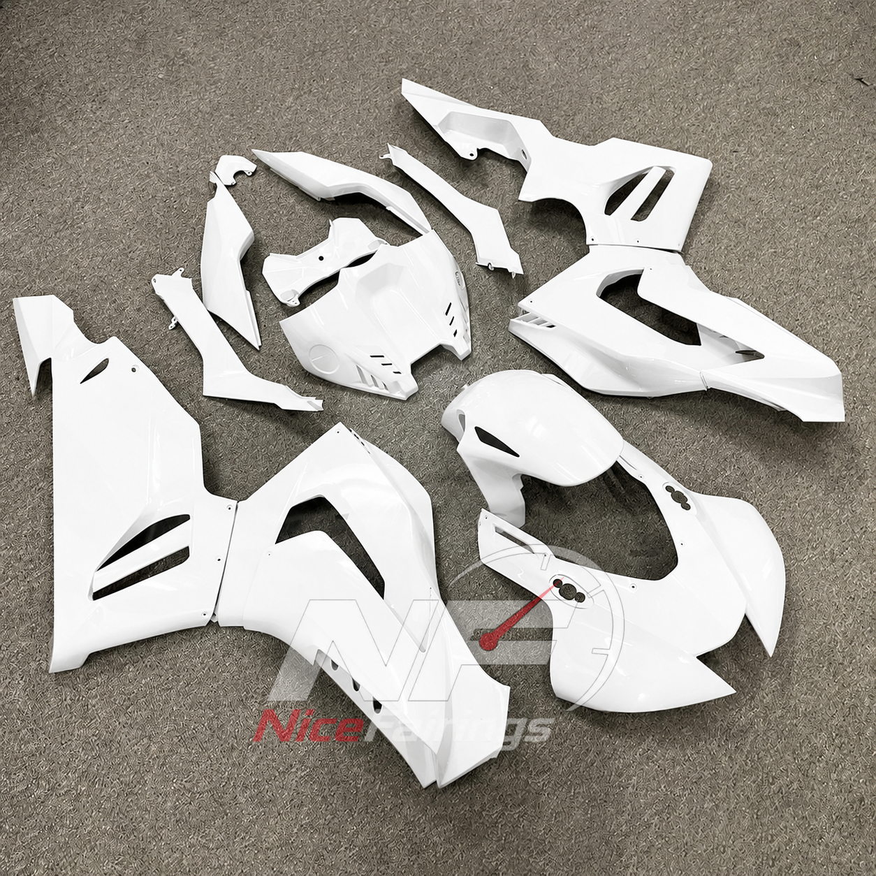White ABS fairing kit for Honda CBR1000RR-R 2020-2023, design D12-P21 - image 2