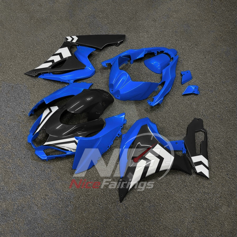 For Suzuki GSXR1000 K17 17-26 ABS Fairing Kit Blue Black Painted Bodywork | NiceFairings - front angle image