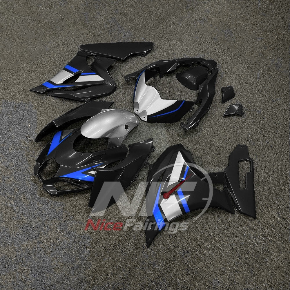 For Suzuki GSX-R1000 K17 2017-2026 K17 Custom Fairings Blue Black ABS Sportbike Plastics | NiceFairings - front angle image