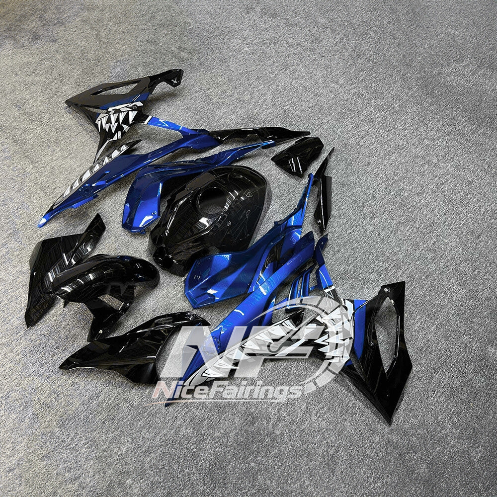 For BMW S1000RR 2019-2022 Lime Yellow Premium Edition Full Fairing Kit, Painted ABS Motorcycle Plastics | NiceFairings - front angle image