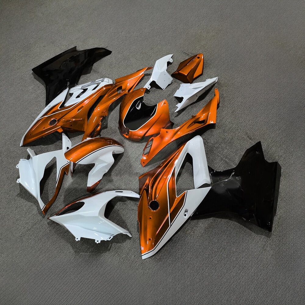 For BMW S1000RR 2017-2018 Stealth Black Standard No Tank Cover Custom Fairings, ABS Replacement Plastics Full Body Kit | NiceFairings - front angle image