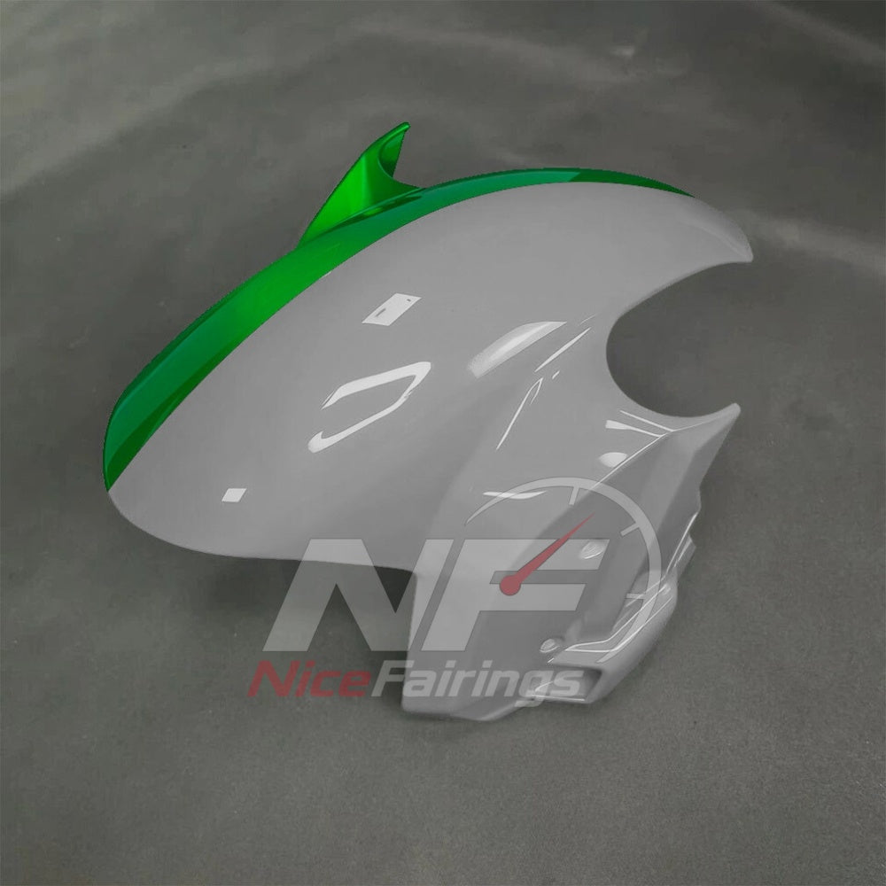 For BMW S1000RR 2025-2026 Green Black ABS Body Kit with Street and Track Fairing Panels | NiceFairings - front angle image
