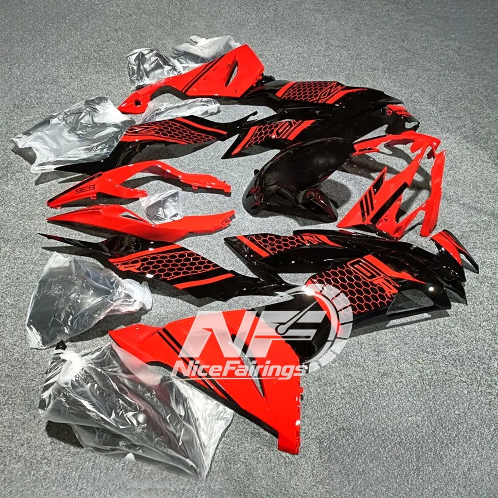 Kawasaki ZX6R 636 Custom Painted ABS Body Kit Blue Silver | NiceFairings - front angle image