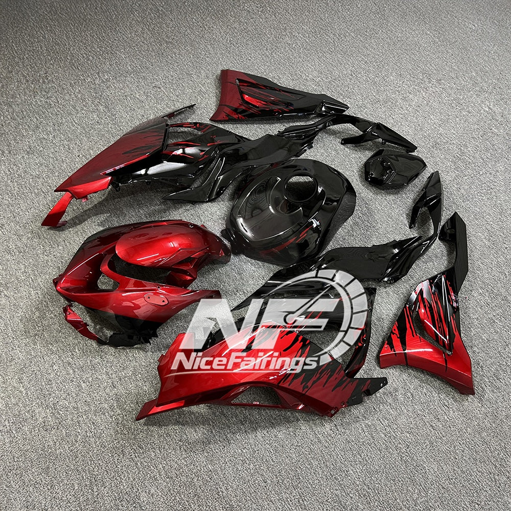 For Kawasaki ZX6R 636 2024-2025 ABS Fairing Kit Green Black Premium Edition | NiceFairings - front angle image