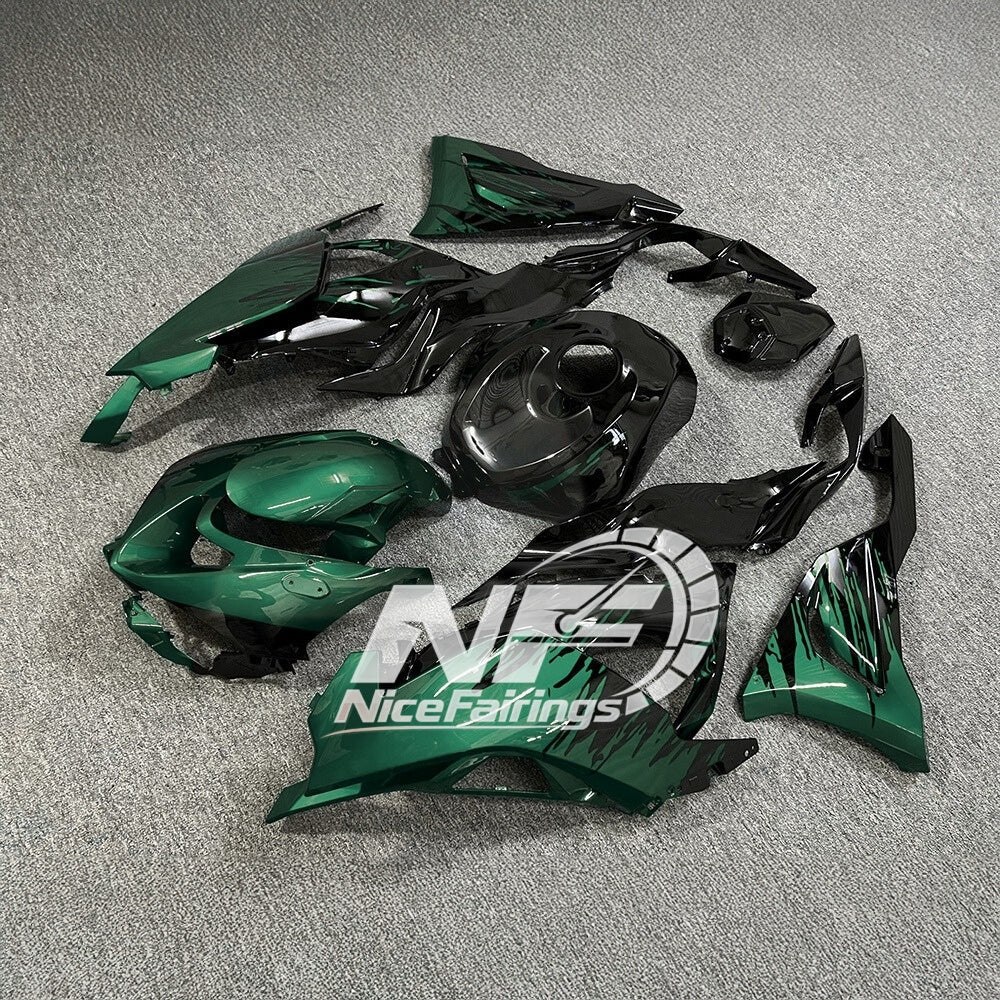 For Kawasaki Ninja ZX6R 636 2024-2025 Sportbike Plastics Gloss White Premium Edition | NiceFairings - front angle image