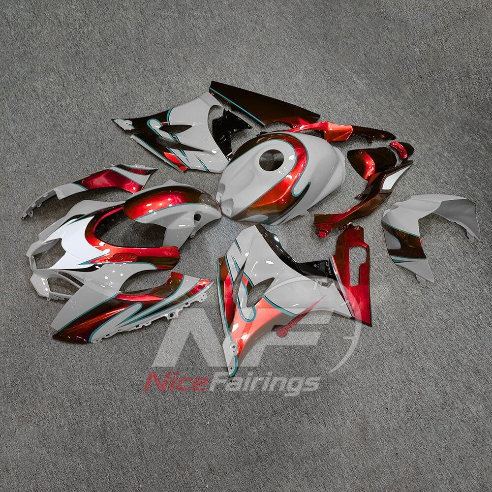 For Suzuki GSX-R1000 K17 2017-2026 K17 Sportbike Fairing Set Red Orange Custom Painted Plastics | NiceFairings - front angle image