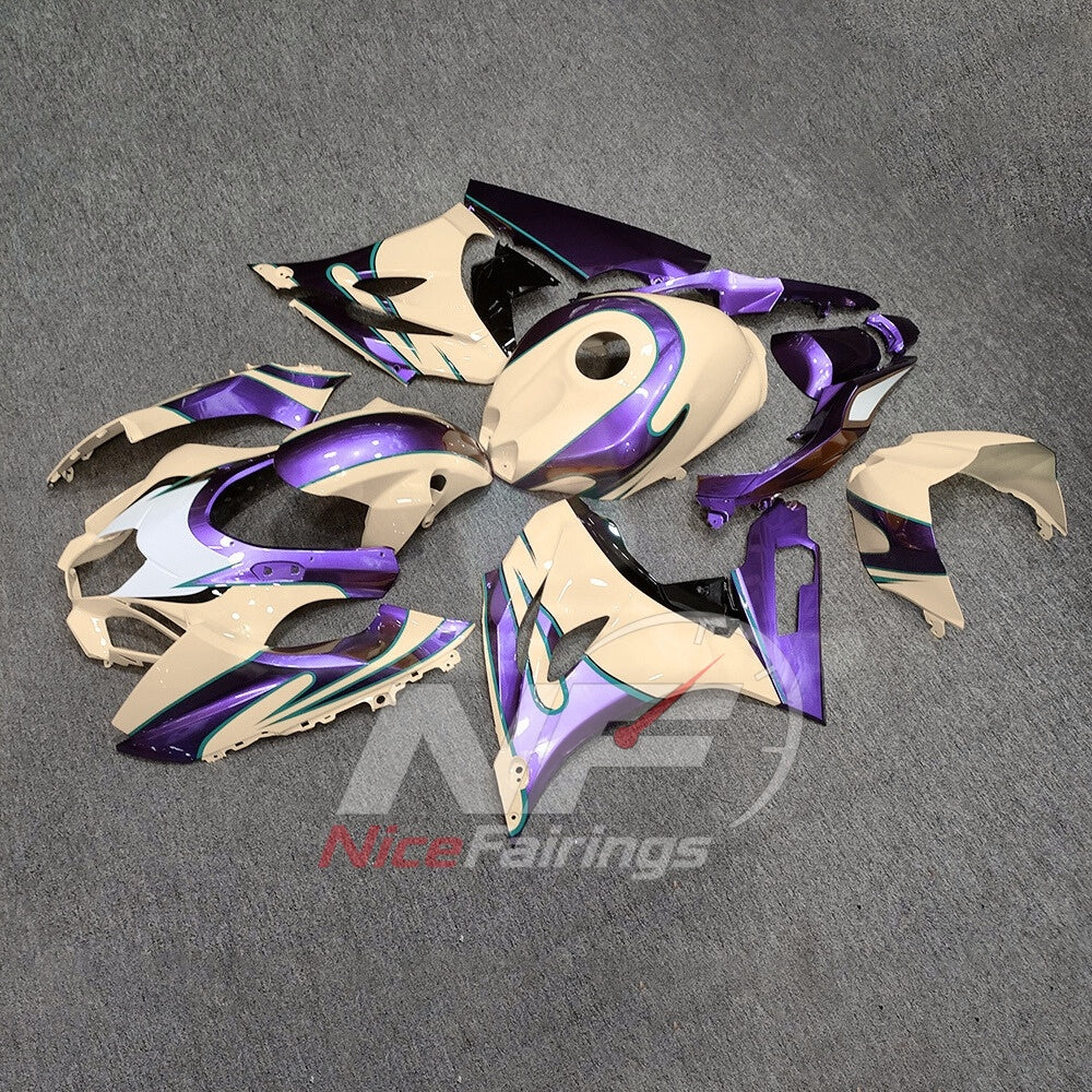 For Suzuki GSXR1000 K17 2017-2026 Painted ABS Fairings Yellow Purple Complete Bodywork | NiceFairings - front angle image