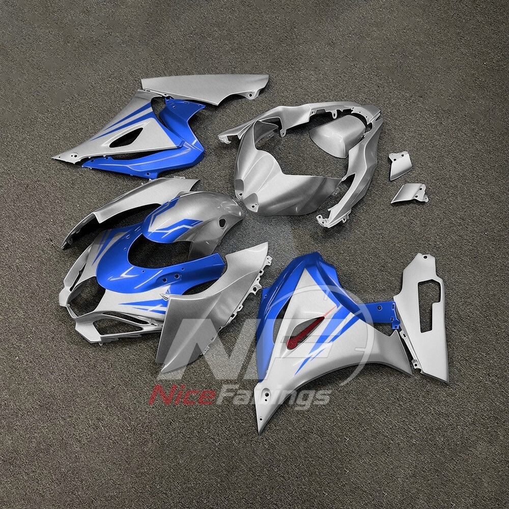 For Suzuki GSXR1000 K17 2017-2026 ABS Body Kit Blue Street Track Fairings | NiceFairings - front angle image