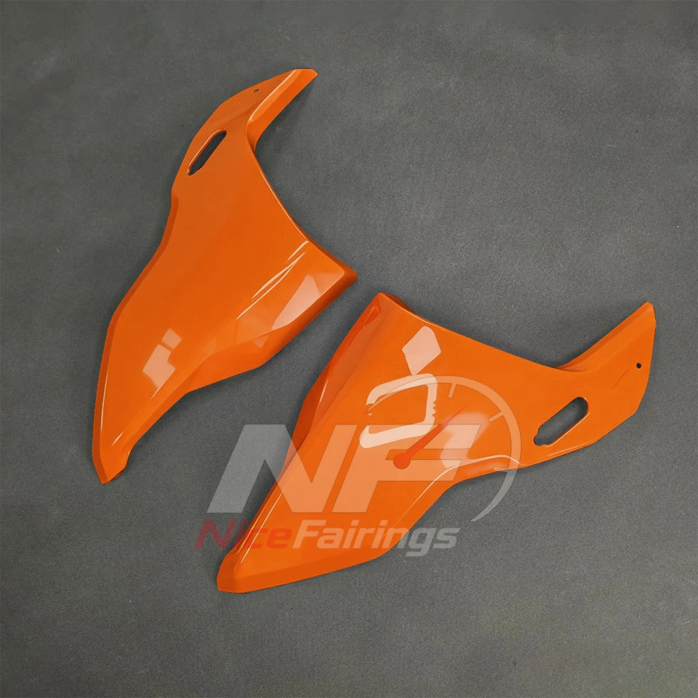 For BMW S1000RR 2025-2026 Orange Black Sportbike Fairing Set with Custom Painted Plastics | NiceFairings - front angle image