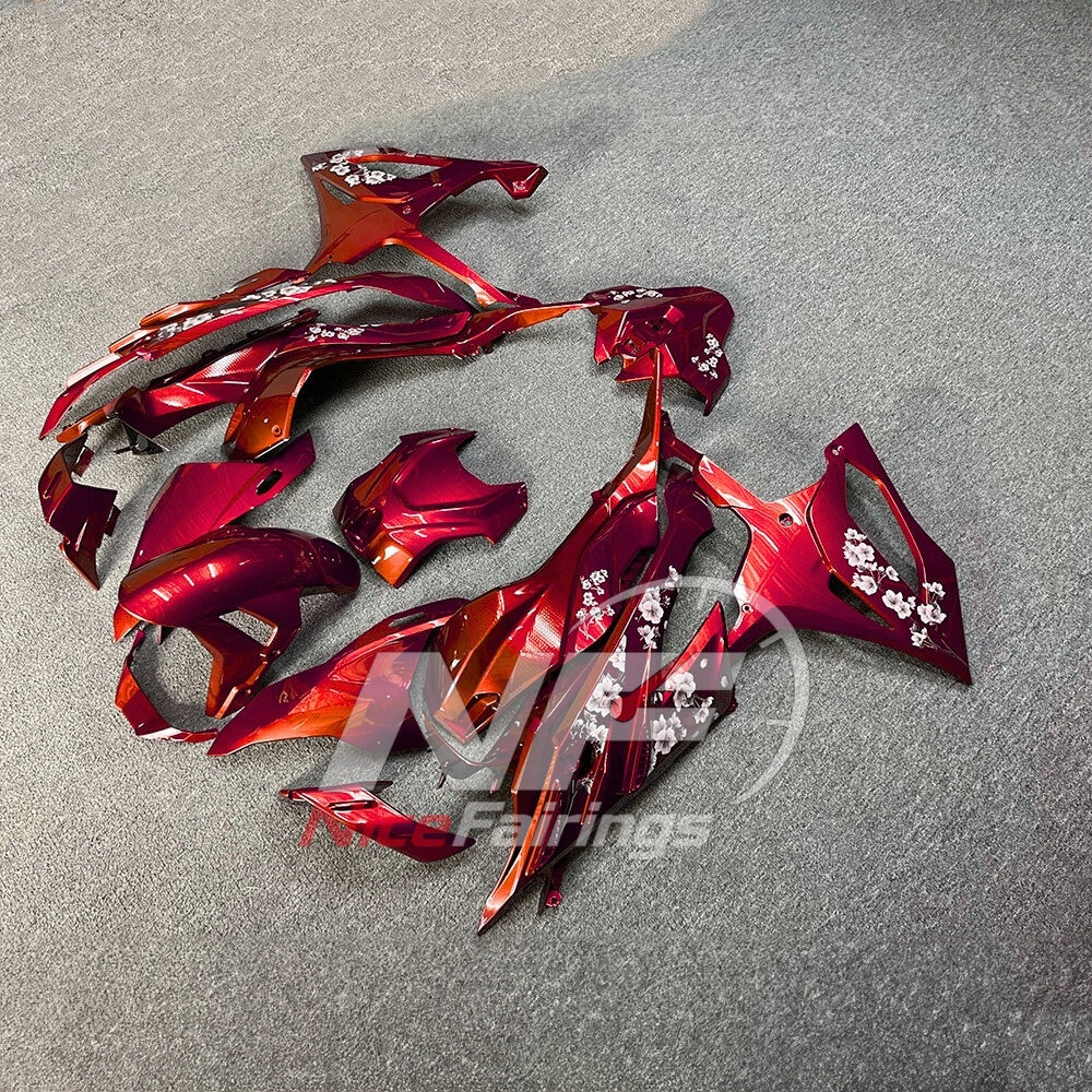 For BMW S1000RR 2023-2024 Red Black ABS Fairing Kit with Painted Bodywork and Replacement Panels | NiceFairings - front angle image