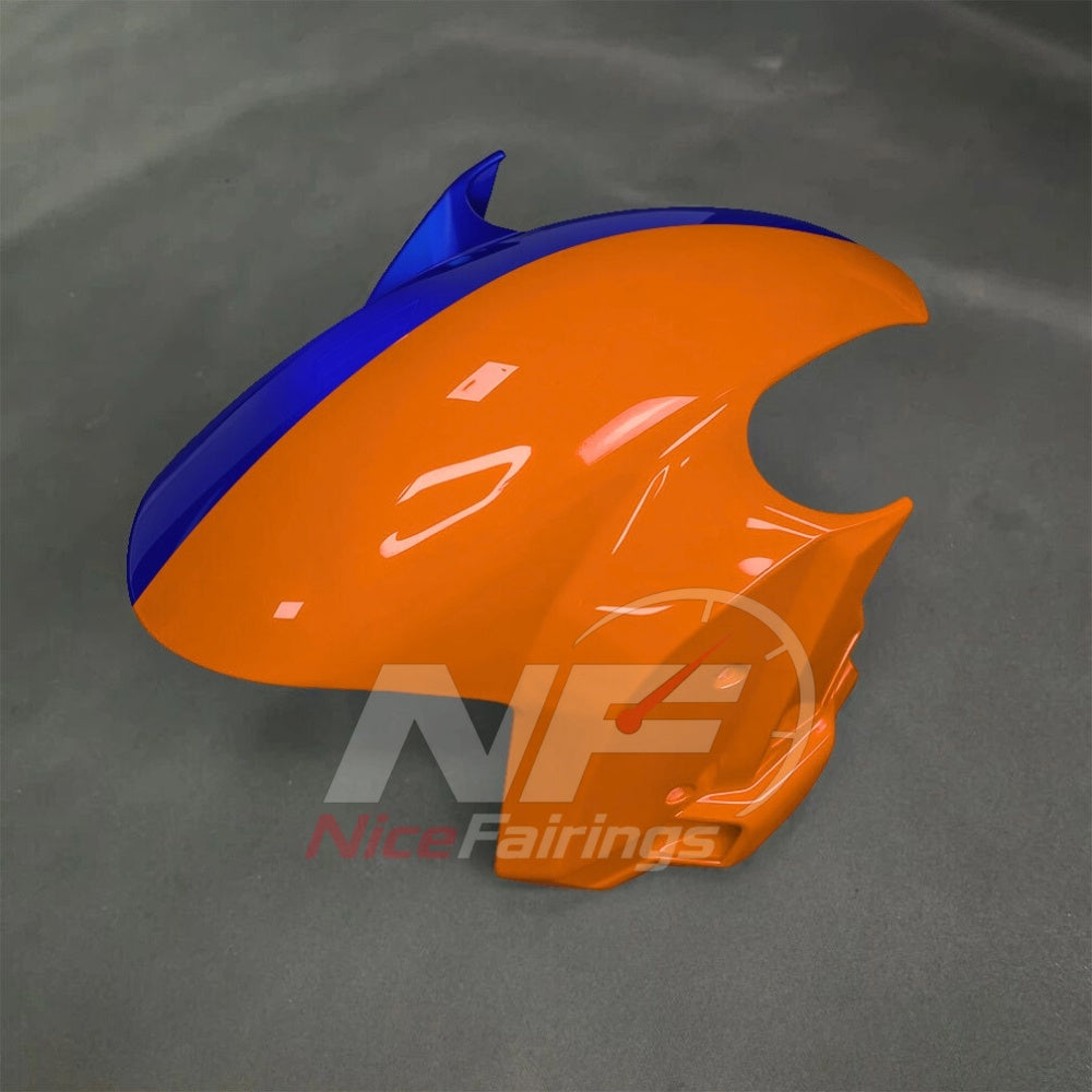 For BMW S1000RR 2025-2026 Orange Black Custom Fairings with ABS Sportbike Plastics and Full Body Kit | NiceFairings - front angle image